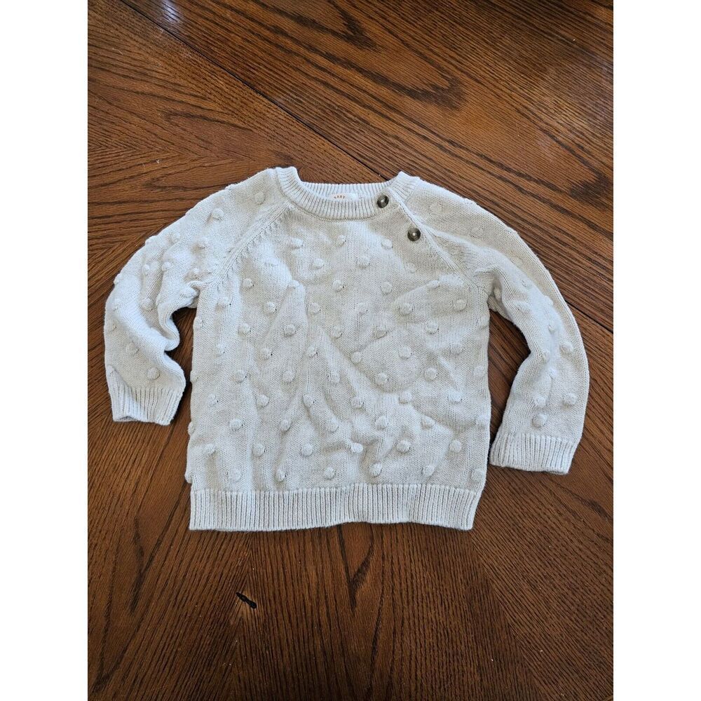 Baby Girls Long Sleeve Raglan Bobble Sweater Cat & Jack‎ 12M Cream